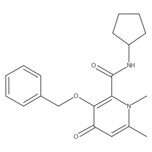 3-(Benzyloxy)-n-cyclopentyl-1,6-dimethyl-4-oxo-1,4-dihydropyridine-2-carboxamide结构式