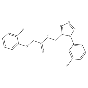 2-(2-fluorophenoxy)-N-((1-(3-fluorophenyl)-1H-tetrazol-5-yl)methyl)acetamide Structure