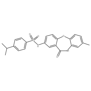 4-isopropyl-N-(8-methyl-11-oxo-10,11-dihydrodibenzo[b,f][1,4]oxazepin-2-yl)benzenesulfonamide结构式