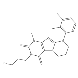 9-(2,3-dimethylphenyl)-3-(3-hydroxypropyl)-1-methyl-6,7,8,9-tetrahydropyrimido[2,1-f]purine-2,4(1H,3H)-dione结构式