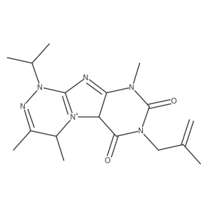 3,4,9-Trimethyl-7-(2-methylprop-2-enyl)-1-propan-2-yl-4,5a-dihydropurino[8,7-c][1,2,4]triazin-5-ium-6,8-dione Structure