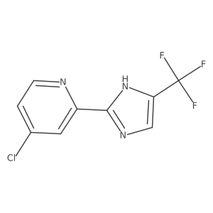 4-chloro-2-[5-(trifluoromethyl)-1H-imidazol-2-yl]pyridine结构式