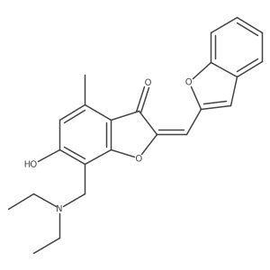(Z)-2-(benzofuran-2-ylmethylene)-7-((diethylamino)methyl)-6-hydroxy-4-methylbenzofuran-3(2H)-one Structure