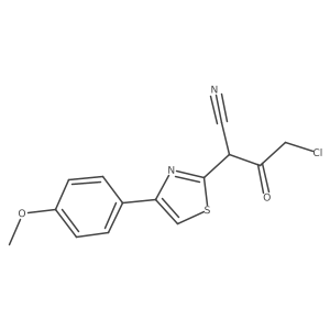 4-Chloro-2-[4-(4-methoxyphenyl)-1,3-thiazol-2-yl]-3-oxobutanenitrile Structure