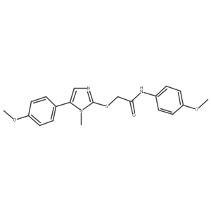 N-(4-methoxyphenyl)-2-((5-(4-methoxyphenyl)-1-methyl-1H-imidazol-2-yl)thio)acetamide Structure