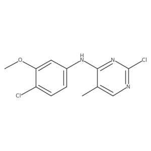 (4-Chloro-3-methoxy-phenyl)-(2-chloro-5-methyl-pyrimidin-4-yl)-amine Structure