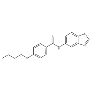 N-(benzo[d]thiazol-5-yl)-4-butoxybenzamide结构式