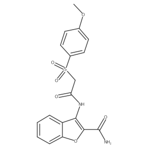 3-(2-((4-Methoxyphenyl)sulfonyl)acetamido)benzofuran-2-carboxamide Structure
