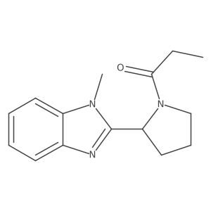 1-[2-(1-Methylbenzimidazol-2-yl)pyrrolidinyl]propan-1-one结构式