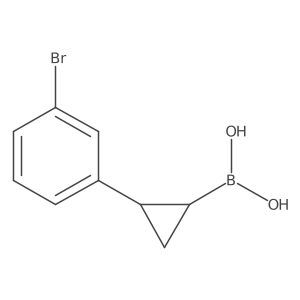 rel-((1R,2R)-2-(3-Bromophenyl)cyclopropyl)boronicacid结构式
