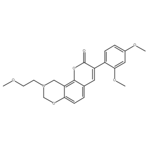 3-(2,4-dimethoxyphenyl)-9-(2-methoxyethyl)-9,10-dihydrochromeno[8,7-e][1,3]oxazin-2(8H)-one Structure