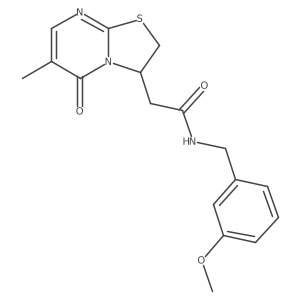 N-(3-methoxybenzyl)-2-(6-methyl-5-oxo-3,5-dihydro-2H-thiazolo[3,2-a]pyrimidin-3-yl)acetamide Structure