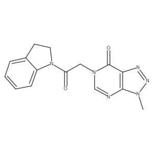 6-[2-(2,3-dihydro-1H-indol-1-yl)-2-oxoethyl]-3-methyl-3H,6H,7H-[1,2,3]triazolo[4,5-d]pyrimidin-7-one Structure
