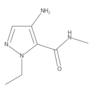 4-Amino-1-ethyl-N-methyl-1H-pyrazole-5-carboxamide结构式