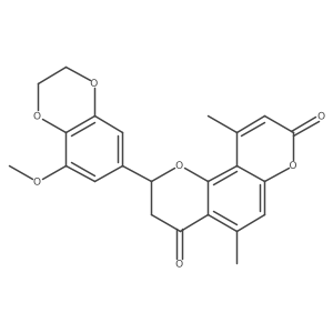 2-(8-methoxy-2,3-dihydro-1,4-benzodioxin-6-yl)-5,10-dimethyl-2,3-dihydro-4H,8H-pyrano[2,3-f]chromene-4,8-dione Structure