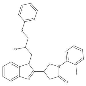 1-(2-fluorophenyl)-4-[1-(2-hydroxy-3-phenoxypropyl)-1H-benzimidazol-2-yl]pyrrolidin-2-one Structure