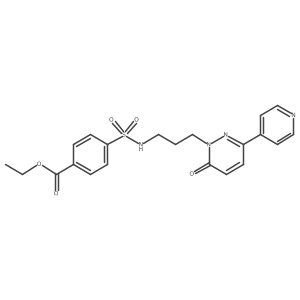 ethyl 4-(N-(3-(6-oxo-3-(pyridin-4-yl)pyridazin-1(6H)-yl)propyl)sulfamoyl)benzoate结构式