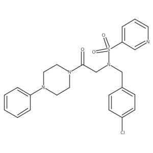 N-(4-chlorobenzyl)-N-(2-oxo-2-(4-phenylpiperazin-1-yl)ethyl)pyridine-3-sulfonamide Structure