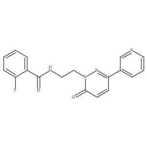 2-fluoro-N-(2-(6-oxo-3-(pyridin-3-yl)pyridazin-1(6H)-yl)ethyl)benzamide结构式