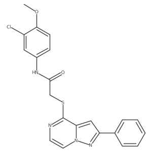 N-(3-chloro-4-methoxyphenyl)-2-[(2-phenylpyrazolo[1,5-a]pyrazin-4-yl)thio]acetamide Structure