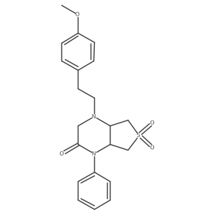 4-(4-methoxyphenethyl)-1-phenylhexahydrothieno[3,4-b]pyrazin-2(1H)-one 6,6-dioxide Structure