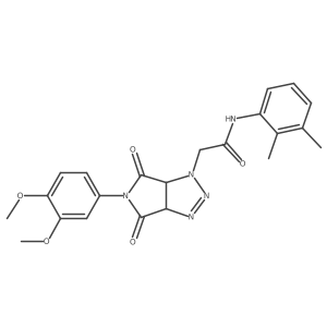 2-(5-(3,4-dimethoxyphenyl)-4,6-dioxo-4,5,6,6a-tetrahydropyrrolo[3,4-d][1,2,3]triazol-1(3aH)-yl)-N-(2,3-dimethylphenyl)acetamide Structure