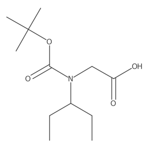 N-Boc-N-(1-ethylpropyl)-glycine Structure
