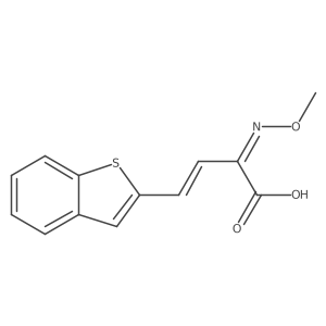 4-Benzo[b]thien-2-yl-2-(methoxyimino)-3-butenoic acid Structure