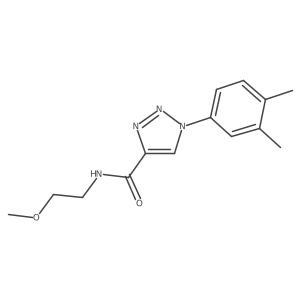 1-(3,4-dimethylphenyl)-N-(2-methoxyethyl)-1H-1,2,3-triazole-4-carboxamide Structure