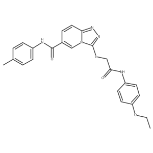 3-({[(4-ethoxyphenyl)carbamoyl]methyl}sulfanyl)-N-(4-methylphenyl)-[1,2,4]triazolo[4,3-a]pyridine-6-carboxamide结构式