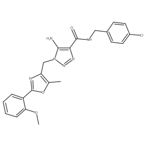 5-amino-N-(4-chlorobenzyl)-1-{[2-(2-methoxyphenyl)-5-methyl-1,3-oxazol-4-yl]methyl}-1H-1,2,3-triazole-4-carboxamide Structure
