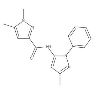 1,5-dimethyl-N-(3-methyl-1-phenyl-1H-pyrazol-5-yl)-1H-pyrazole-3-carboxamide Structure