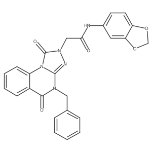 N-(benzo[d][1,3]dioxol-5-yl)-2-(4-benzyl-1,5-dioxo-4,5-dihydro-[1,2,4]triazolo[4,3-a]quinazolin-2(1H)-yl)acetamide结构式