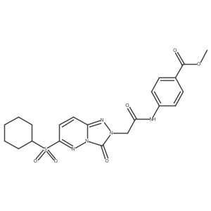 methyl 4-{2-[6-(cyclohexanesulfonyl)-3-oxo-2H,3H-[1,2,4]triazolo[4,3-b]pyridazin-2-yl]acetamido}benzoate结构式