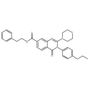 3-(4-ethoxyphenyl)-2-morpholino-4-oxo-N-phenethyl-3,4-dihydroquinazoline-7-carboxamide Structure