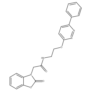 2-(2-oxobenzo[d]oxazol-3(2H)-yl)-N-(2-((6-phenylpyridazin-3-yl)oxy)ethyl)acetamide结构式