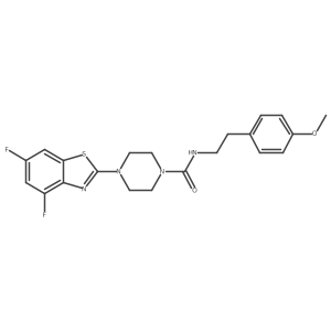 4-(4,6-difluorobenzo[d]thiazol-2-yl)-N-(4-methoxyphenethyl)piperazine-1-carboxamide Structure