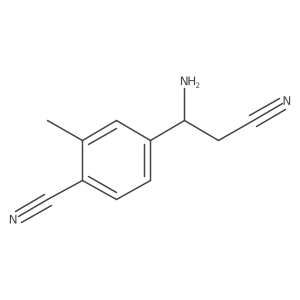 (I(2)R)-I(2)-Amino-4-cyano-3-methylbenzenepropanenitrile Structure
