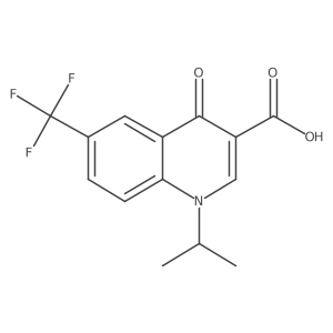 1-Isopropyl-4-oxo-6-(trifluoromethyl)-1,4-dihydroquinoline-3-carboxylic acid Structure