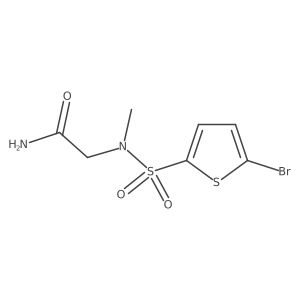 2-((5-Bromo-N-methylthiophene)-2-sulfonamido)acetamide结构式