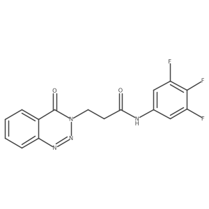 3-(4-oxo-1,2,3-benzotriazin-3(4H)-yl)-N-(3,4,5-trifluorophenyl)propanamide Structure