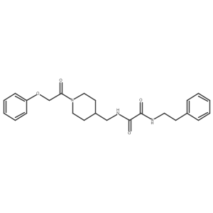 N1-phenethyl-N2-((1-(2-phenoxyacetyl)piperidin-4-yl)methyl)oxalamide结构式