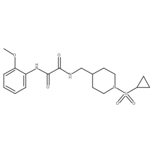 N1-((1-(cyclopropylsulfonyl)piperidin-4-yl)methyl)-N2-(2-methoxyphenyl)oxalamide结构式