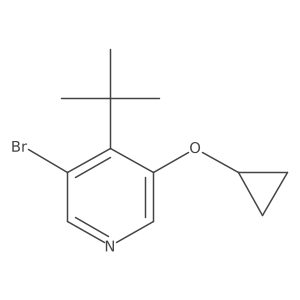3-Bromo-4-tert-butyl-5-cyclopropoxypyridine Structure