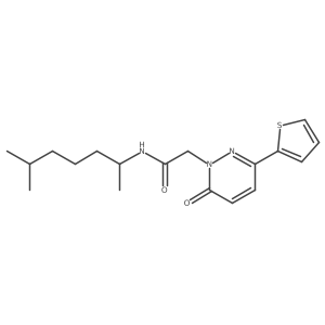 N~1~-(1,5-dimethylhexyl)-2-[6-oxo-3-(2-thienyl)-1(6H)-pyridazinyl]acetamide结构式