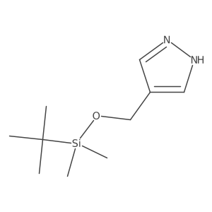 4-(((tert-Butyldimethylsilyl)oxy)methyl)-1H-pyrazole结构式