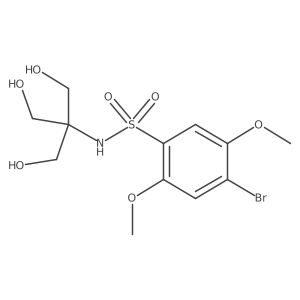 [1,1-Bis(hydroxymethyl)-2-hydroxyethyl][(4-bromo-2,5-dimethoxyphenyl)sulfonyl] amine结构式
