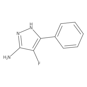 4-fluoro-3-phenyl-1H-pyrazol-5-amine结构式