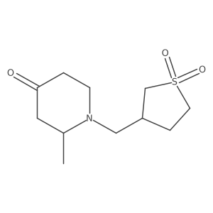 2-Methyl-1-[(tetrahydro-1,1-dioxido-3-thienyl)methyl]-4-piperidinone结构式