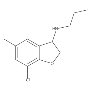 7-chloro-5-methyl-N-propyl-2,3-dihydro-1-benzofuran-3-amine结构式